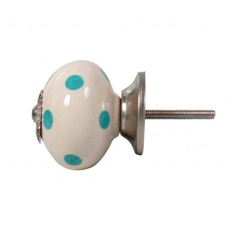 puxador gaveta decorativo ceramica branco bolinha azul artesintonia 3