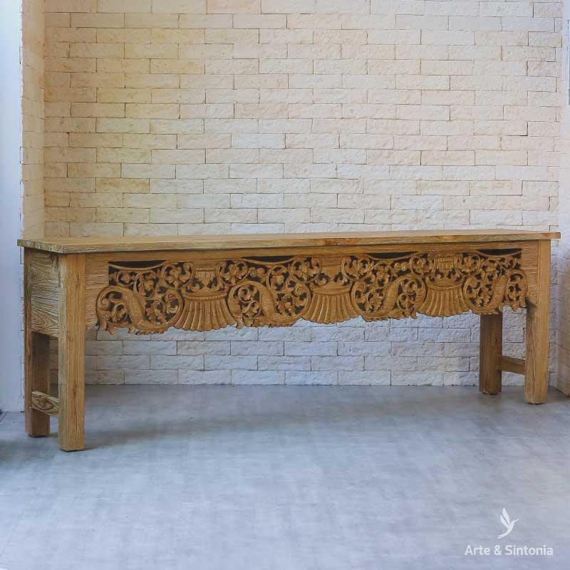 aparador madeira movel mobilia moveis decoracao decoracoes decorativo madeira entalhada entalhes florais balinese artesanato home decoration carved carving wood patina 6
