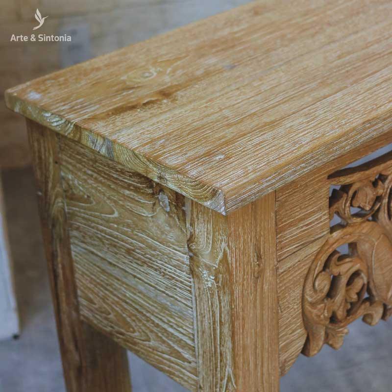 aparador madeira movel mobilia moveis decoracao decoracoes decorativo madeira entalhada entalhes florais balinese artesanato home decoration carved carving wood patina 0