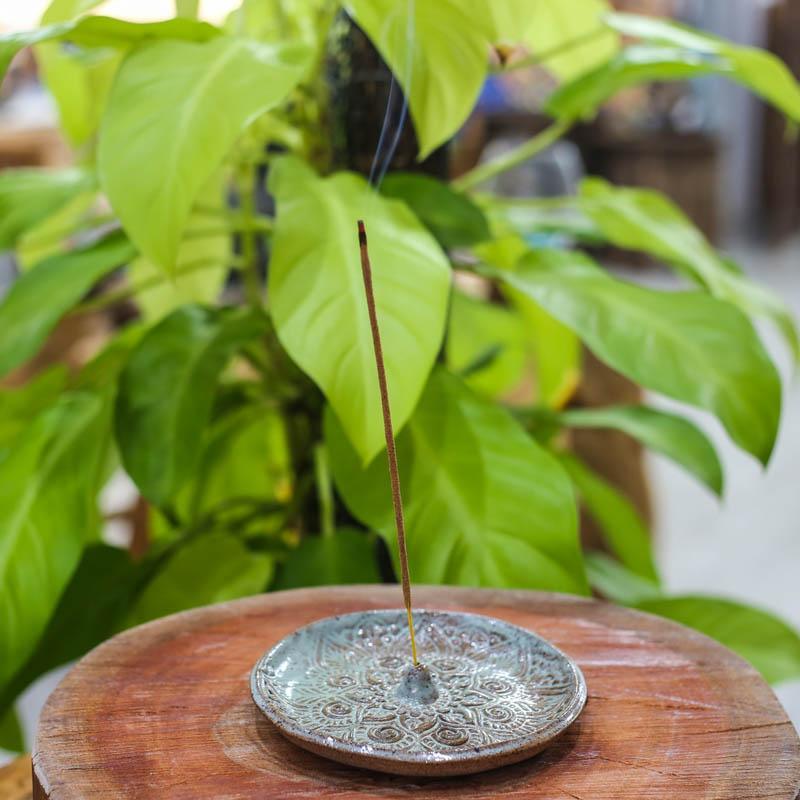 Incensário Mandala | Cerâmica - Arte & Sintonia arte decorativa, artes unicas, brasil design, ceramica, ceramicas, incensario