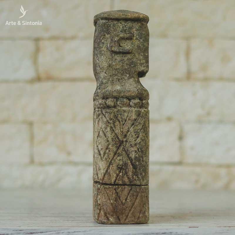 Objeto espiritual decorativo com base em pedra natural