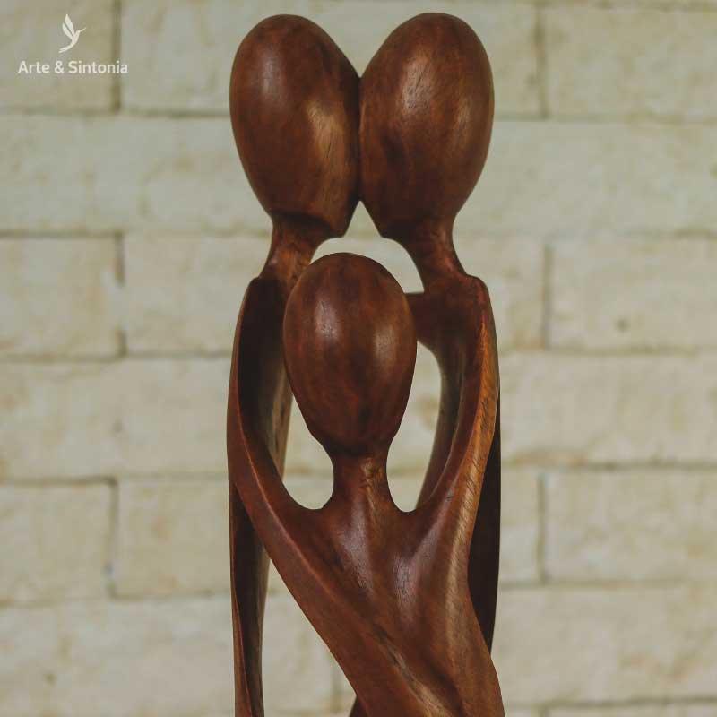 escultura familia abstrata 50cm home decor decorativa decoracao balinesa bali indonesia artesanal artesanato artesintonia 2