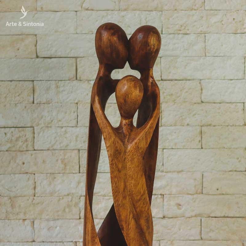 escultura familia abstrata 50cm home decor decorativa decoracao balinesa bali indonesia artesanal artesanato artesintonia 6