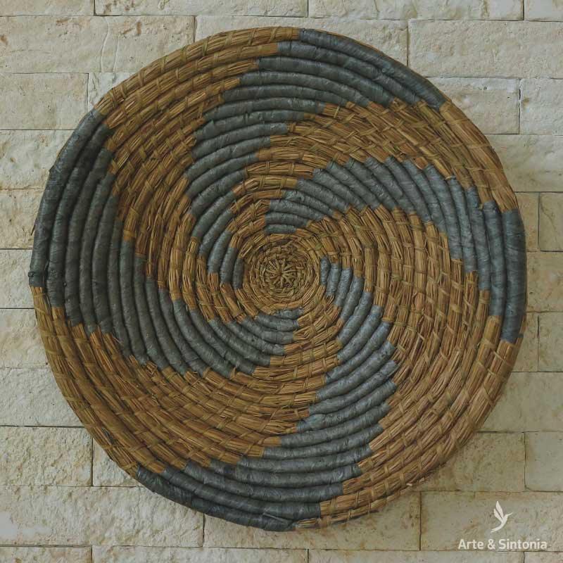 woven natural basket kitchen decor gallery wall art cesto redondo decoracao parede boho chic cestaria artesanal 7