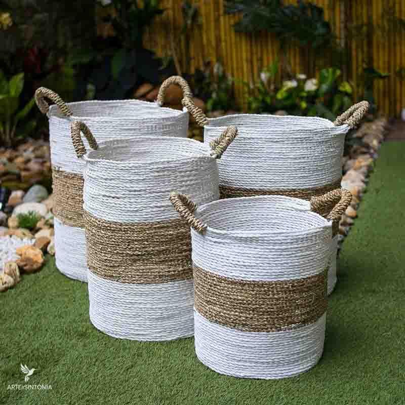 Cestaria Balinesa de Fibra Natural - Arte & Sintonia bali23, boho, Cestaria, facenews, fibras, lancamentos, Outros Home, PromoFibras