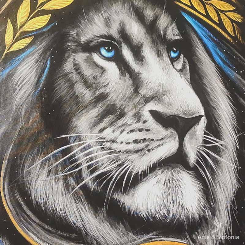 tela canva moldura frame immortal alfredo maffei leao lion felino animais quadro parede gallery wall decoracao decorativo artesintonia 2