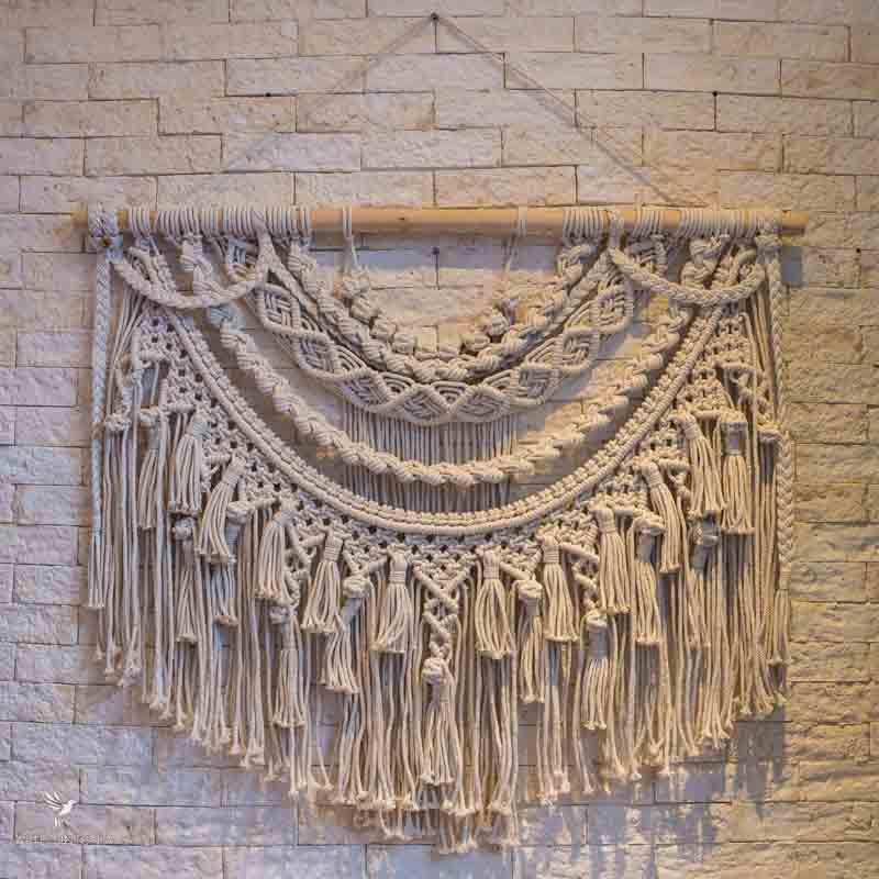 painel macrame decoracao sala paredes objetos decorativos artesanatos brasileiros design interiores branco nude artesintonia 1