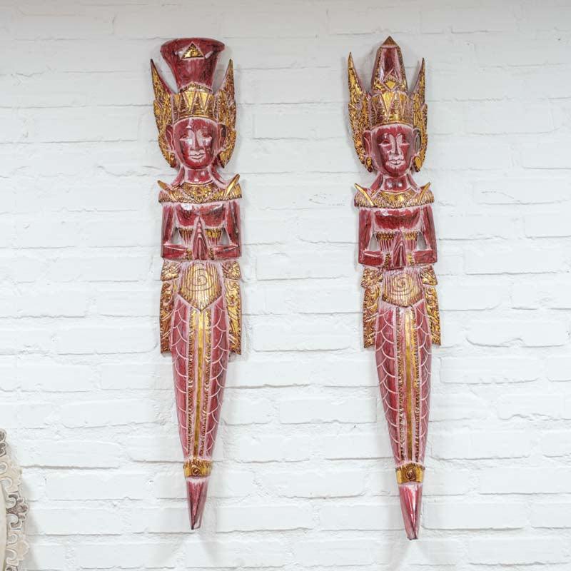 Casal Rama e Sita 100cm | Hindu - Arte &amp; Sintonia bali 22, Decor de Paredes, Hindus, Madeira, outros paredes, patina