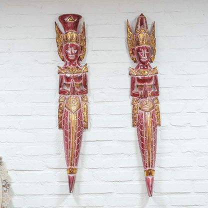 Casal Rama e Sita 100cm | Hindu - Arte &amp; Sintonia bali 22, Decor de Paredes, Hindus, Madeira, outros paredes, patina