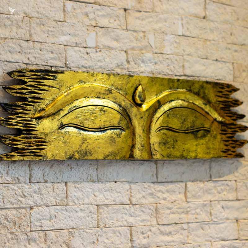 Painel artesanal Olhos de Buda exclusivo de Bali.