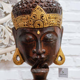 Buda Silêncio em Madeira | Bali - Arte & Sintonia bali 22, buda, Budas, esculturas, madeira