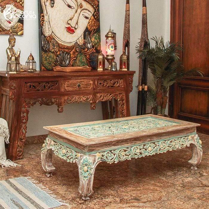 PI19 mesa java floral entalhada blue antik centro decoracao sala artesintonia bali 2