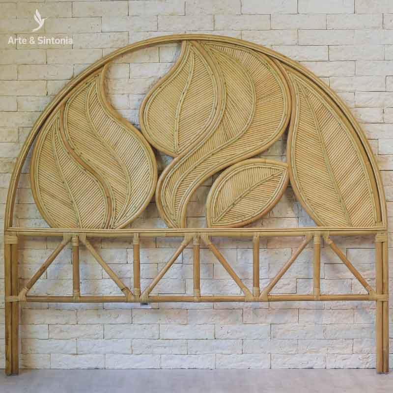 cabeceira de cama floral mobiliario balines quartos boho flores rattan fibras naturais artesintonia 1