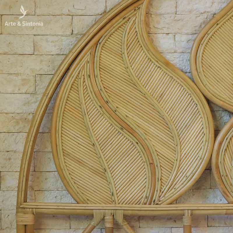 cabeceira de cama floral mobiliario balines quartos boho flores rattan fibras naturais artesintonia 2