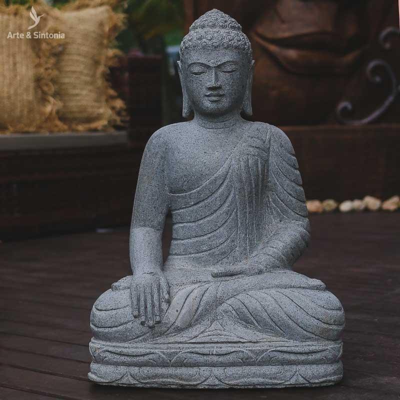Estátua Buda de Pedra de Rio | Bali - Arte &amp; Sintonia bali23, budas, estatuas de jardim, garden, lancamentos, pedra
