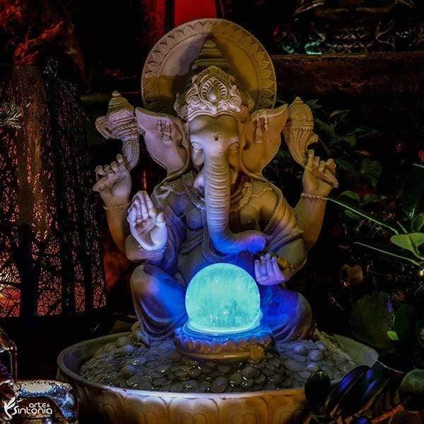 fonte ganesh marmorite decoracao garden zen hindu artesintonia 3