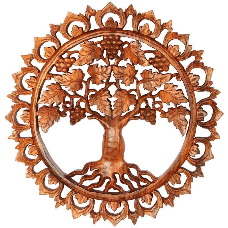 mandala madeira arvore da vida artesanal decorativa decoracao zen arte bali indonesia artesintonia 1