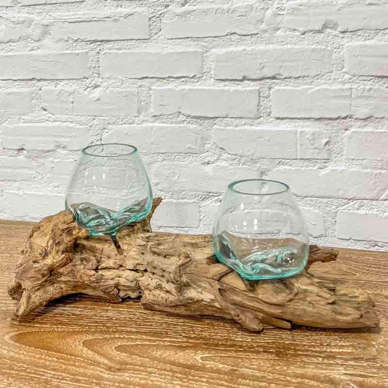 Terrário 2 em 1 | Madeira Teka - Arte & Sintonia 2023, artes unicas, Bali, Bali - MT, bali23, facenews, Indonésia / Bali, Madeira, Madeira Teca, Outros Home, teka, terrário, vasos