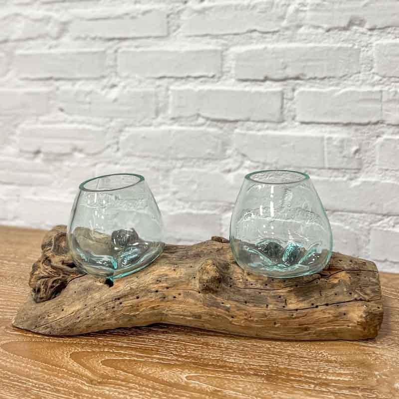 Terrário 2 em 1 | Madeira Teka - Arte & Sintonia 2023, artes unicas, Bali, Bali - MT, bali23, facenews, Indonésia / Bali, Madeira, Madeira Teca, Outros Home, teka, terrário, vasos