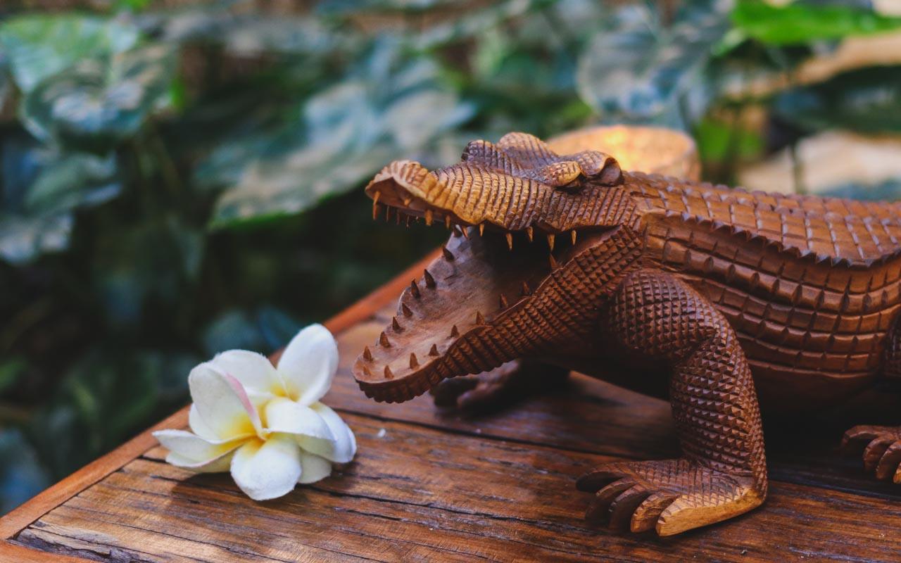 esculturas animais decorativos artesanais balineses entalhados casa ambientes