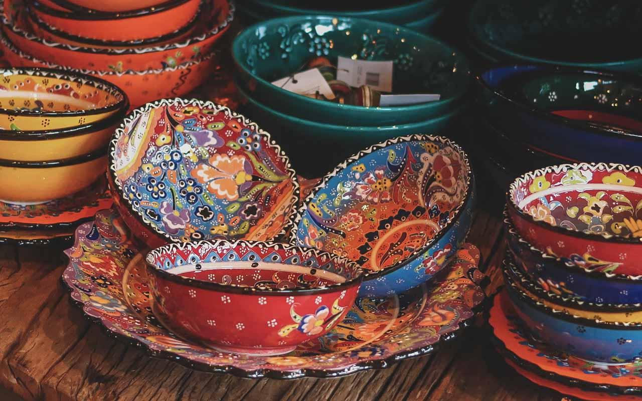 ceramicas turcas turquia turcos objetos decorativos decoracao turkish pottery artesanatos bowl pratos artesintonia