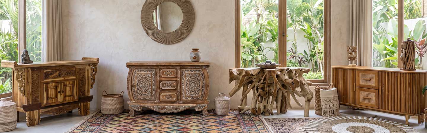 Aparadores, gabinetes, buffets e outros móveis tipo balcão com e sem entalhes para seu decor.