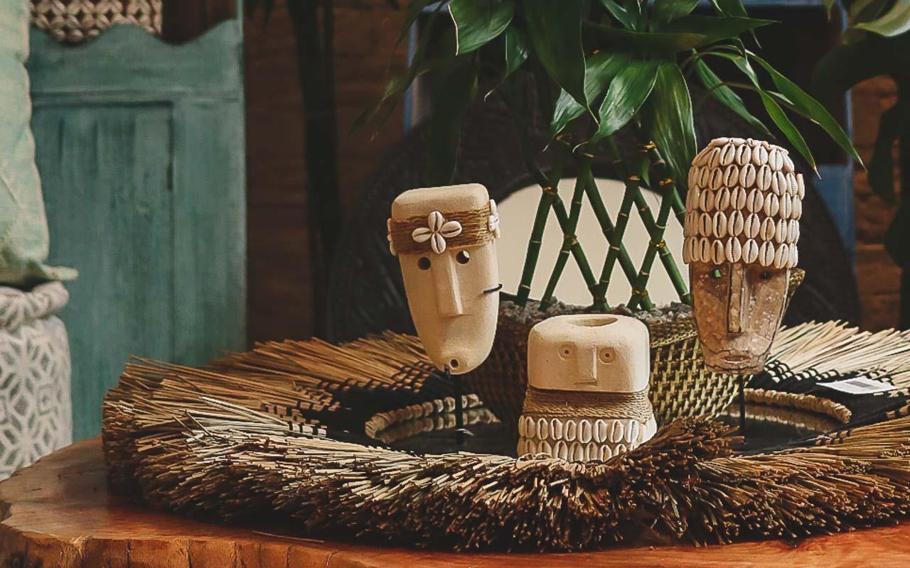 esculturas etnicas etnicos objetos decorativos decoracao timor madeira pedra estatuetas ethnic decoration artesintonia