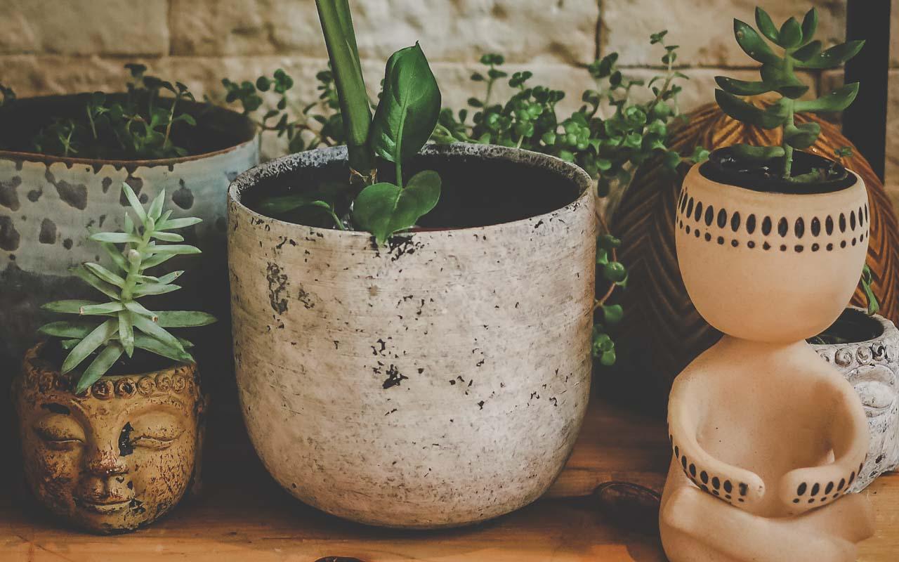 vasos para jardins decoracao objetos decorativos casa artesintonia cimento pedra natural bali