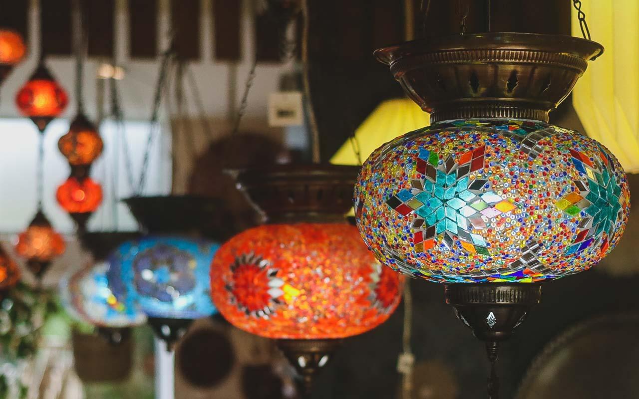luminarias mosaico turcos turquia turcas iluminacao casa ambientes coloridos mosaicos vidros