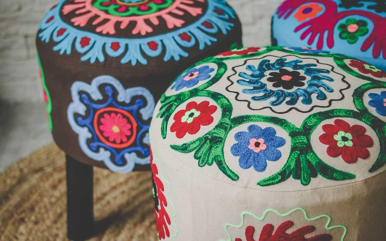 moveis indianos decoracao casa boho estilo indiana puffs