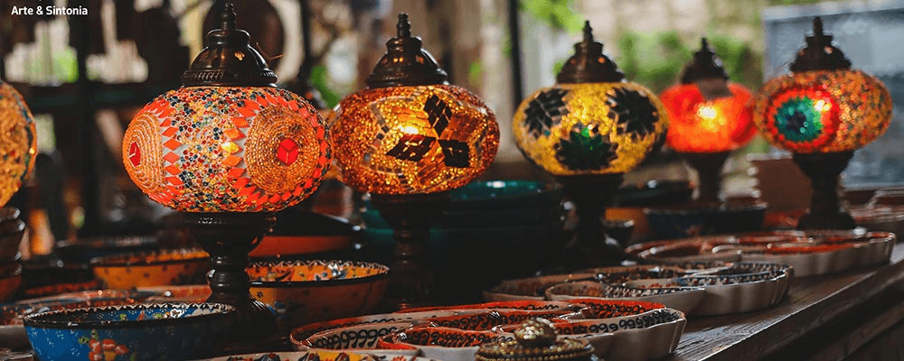 artesanatos turcos turquia decoracoes turcas objetos decorativos mosaico ceramica luminarias