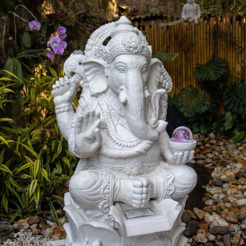 Fonte Ganesha Hari Em Marmorite - Arte &amp; Sintonia 2021, Brasil, Divindades Hindu, Estrela Dagua, Ganesh, Ganesha, Marmorite