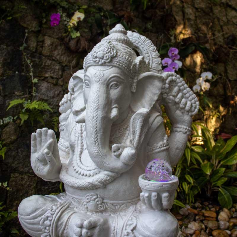 Fonte Ganesha Hari Em Marmorite - Arte &amp; Sintonia 2021, Brasil, Divindades Hindu, Estrela Dagua, Ganesh, Ganesha, Marmorite