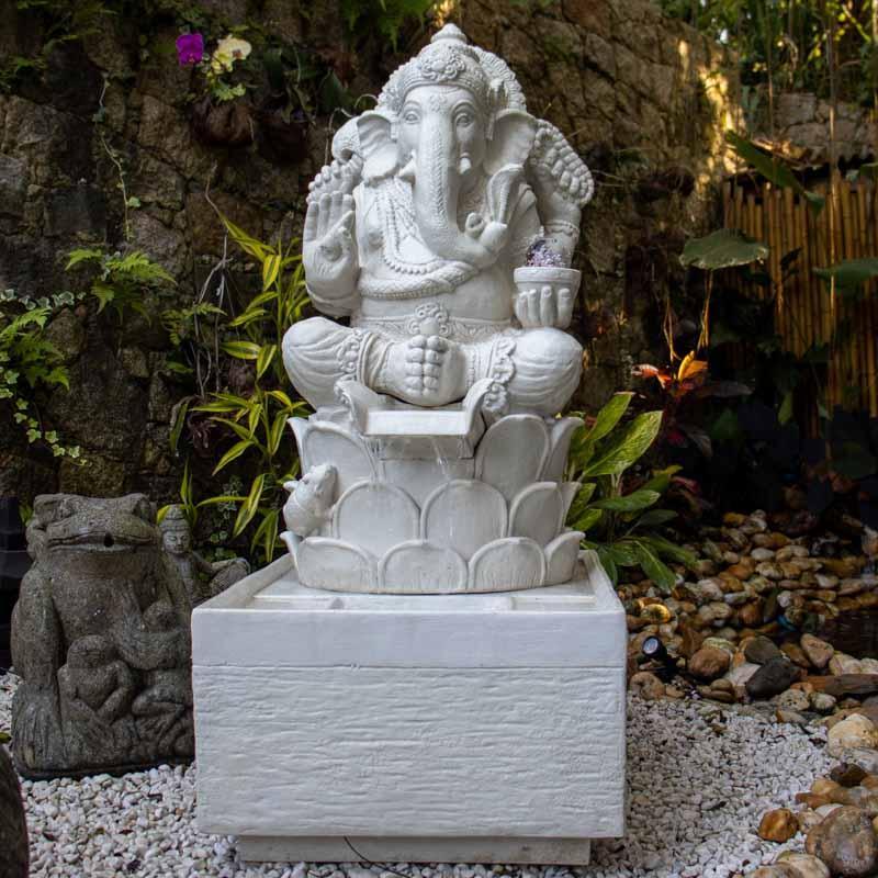 Fonte Ganesha Hari Em Marmorite - Arte &amp; Sintonia 2021, Brasil, Divindades Hindu, Estrela Dagua, Ganesh, Ganesha, Marmorite