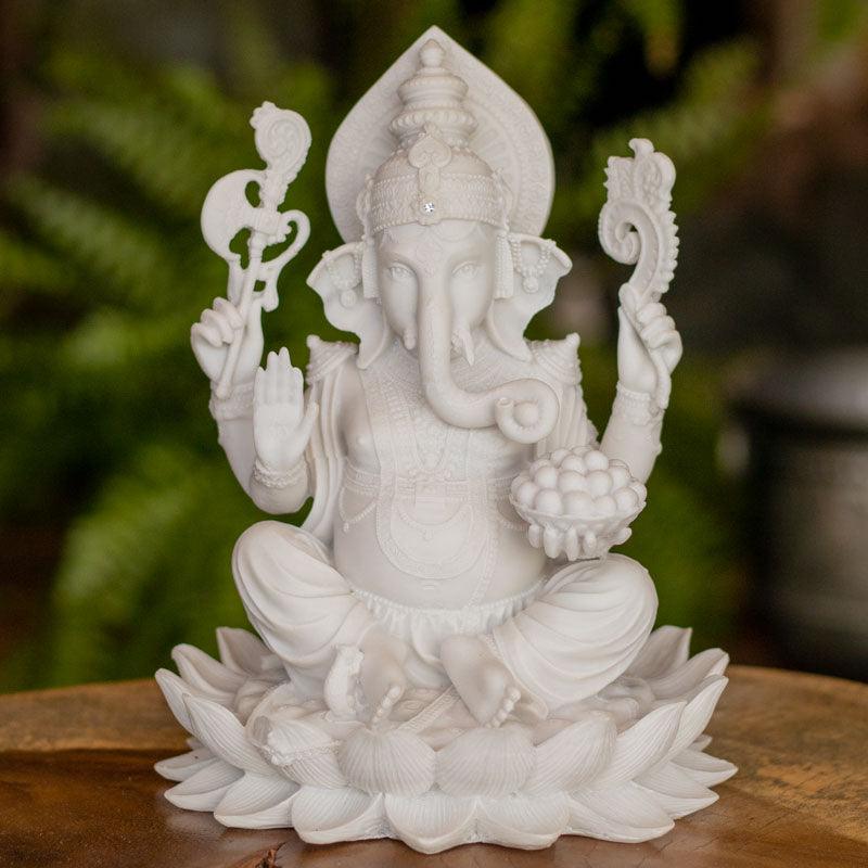 escultura ganesha marmorite artesanal decoracao altar prosperidade casa sabedoria deus hindu abundancia loja artesintonia 01 