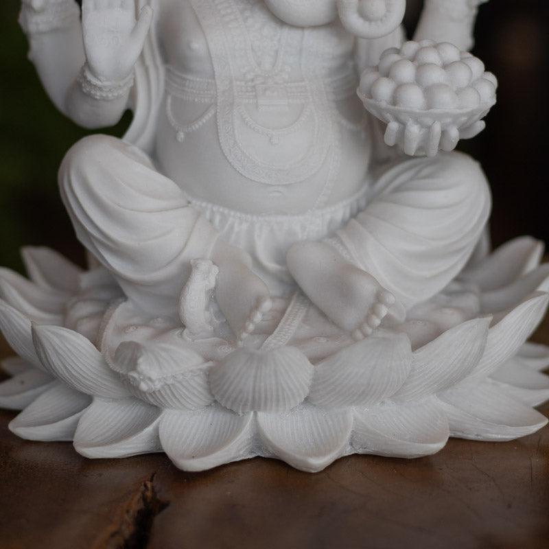 escultura ganesha marmorite artesanal decoracao altar prosperidade casa sabedoria deus hindu abundancia loja artesintonia 013