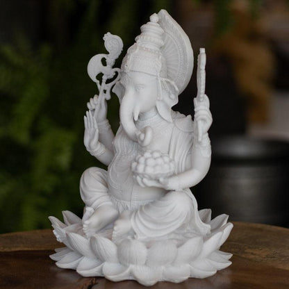 escultura ganesha marmorite artesanal decoracao altar prosperidade casa sabedoria deus hindu abundancia loja artesintonia 04