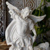 escultura anjo arcanjo saomiguel marmorite brasil religião fe proteção espiritual guerreiro coragem luz fe devocao loja artesintonia 02
