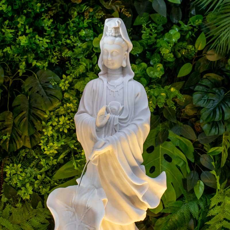 fonte de água decorativa deusa kuan yin compaixao espiritual brasil marmorite jardim escultura casa zen oriente fonte de água decorativa 02