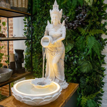 Fuente de diosa decorativa para jardín – Arte & Sintonia