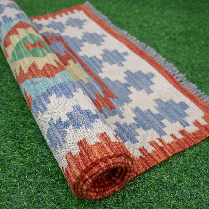 Tapete passadeira Kilim artesanal feito à mão no Paquistão