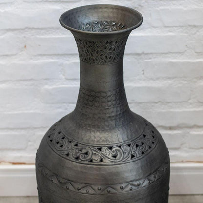 vaso de metal indinao decorativo jardim casa cultura artesanato oriente home decor jardim loja artesintonia 02