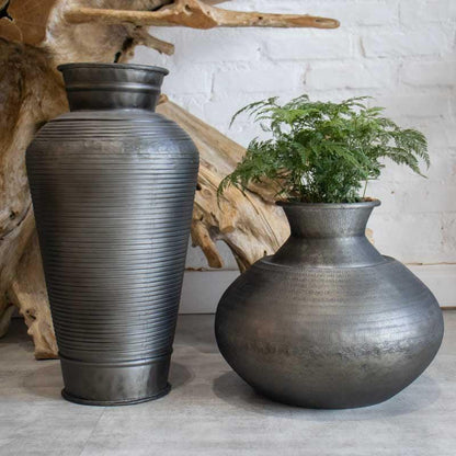 vaso de metal indinao decorativo jardim casa cultura artesanato oriente home decor jardim loja artesintonia 05