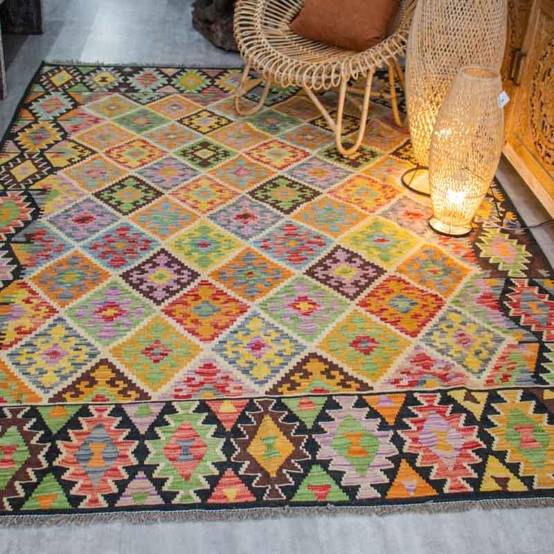 tapete kilim iraniano algodao la seda tecelagem textil tradicao cultura cores artesanal loja artesintonia 01