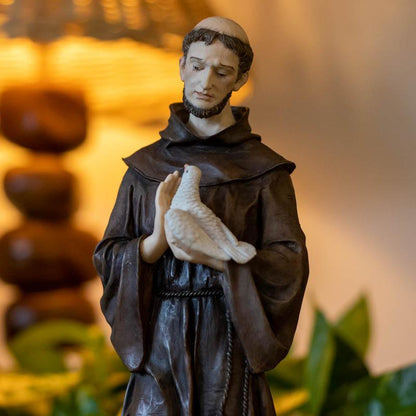 escultura santo sao francisco religiao cultura brasil resina decoracao altar devocao animais veterinario protecao rezar comprar estatua loja artesintonia 03