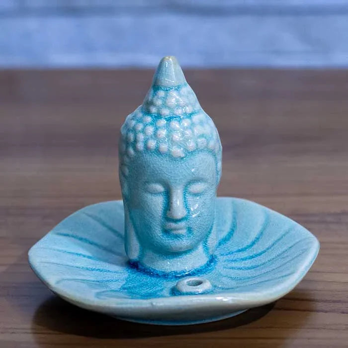 Objeto espiritual de porcelana branca para queima de incensos
