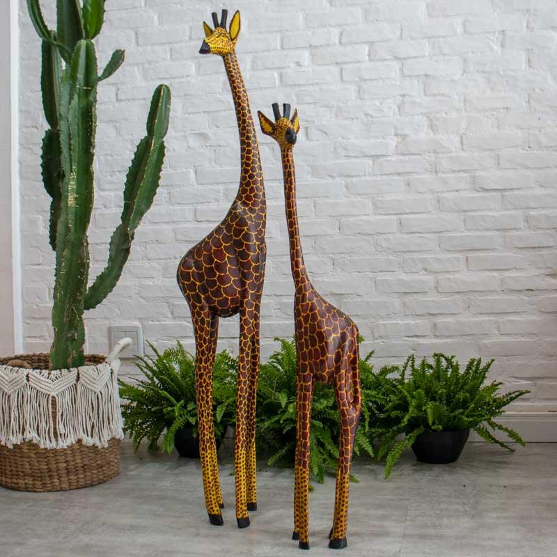 escultura girafa madeira áfrica cultura etnica decoração artesintonia escultura em madeira girafa 13