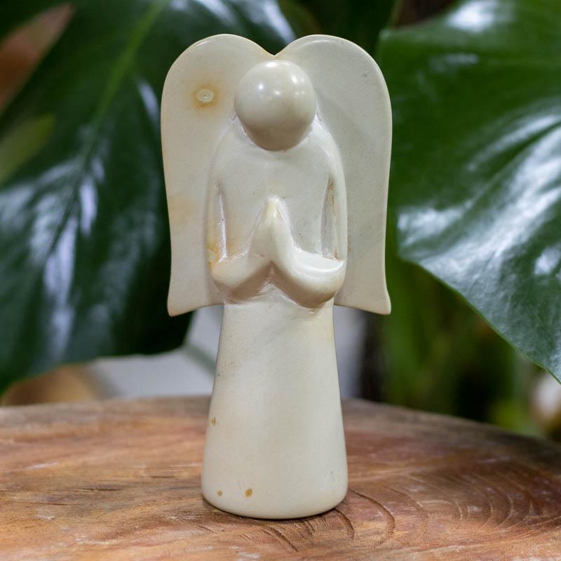 escultura estatua pedra anjo decoração arte espiritual abstrato altar pedra anjo escultura 01
