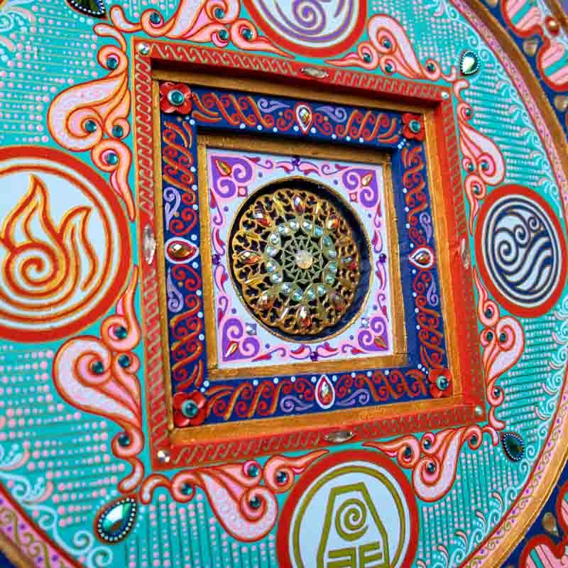 mandala decorativa artesanal elementos terra ar fogo agua meditacao zen parede casa loja artesintonia 02