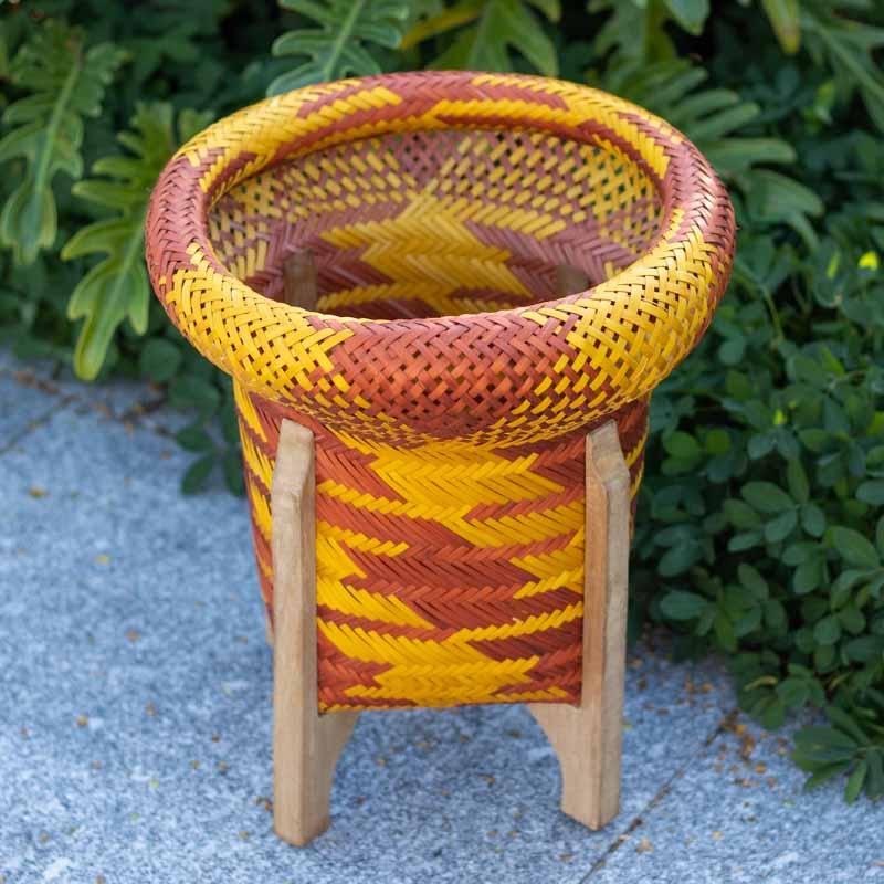 cesto vaso cachepot plantas fibra indígena etnico brasil artesanato 01